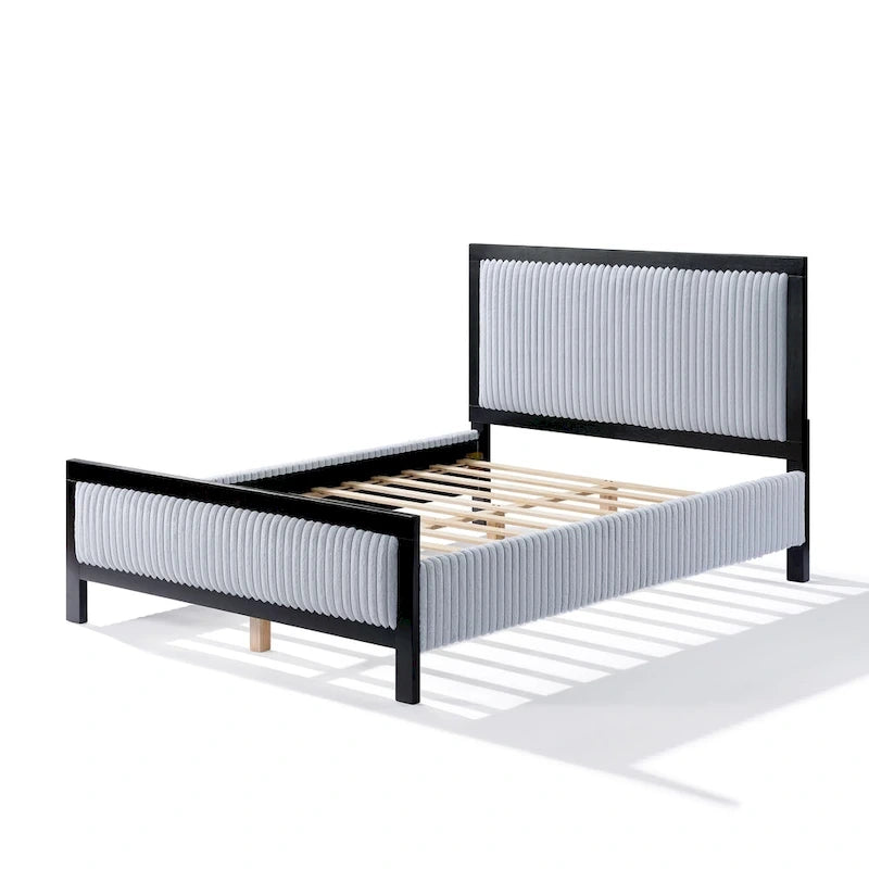 Christopher Knight Home King/Queen Upholstered Platform Bed with Soft Headboard