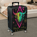 1-Piece Zodiac Bull Astrology Cosmic Universe Star  Suitcase Luggage Cover, Stretch Protective Sleeve