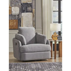 Signature Design by Ashley Modmax Dark Gray Swivel Glider Recliner