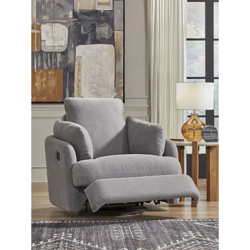 Signature Design by Ashley Modmax Dark Gray Swivel Glider Recliner