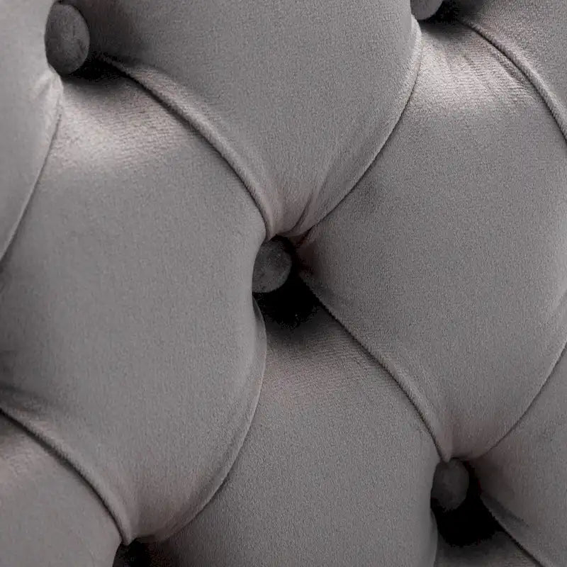 Modern 25 Set of 2 Bar Stools with Buttoned Back Studded Trim Chrome Metal Base Legs, for Dining Room Living Room and Bedroom