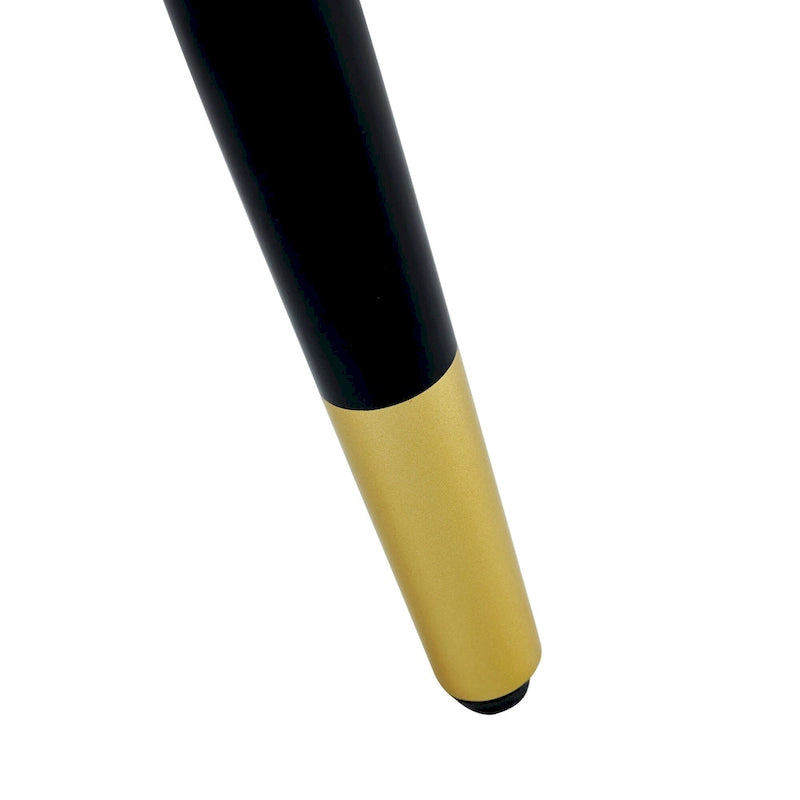 Modern Set of 4 Dining Chairs with Faux Leather Cushioned Backrest Seat Metal Legs, for Dining Room Living Room and Bedroom