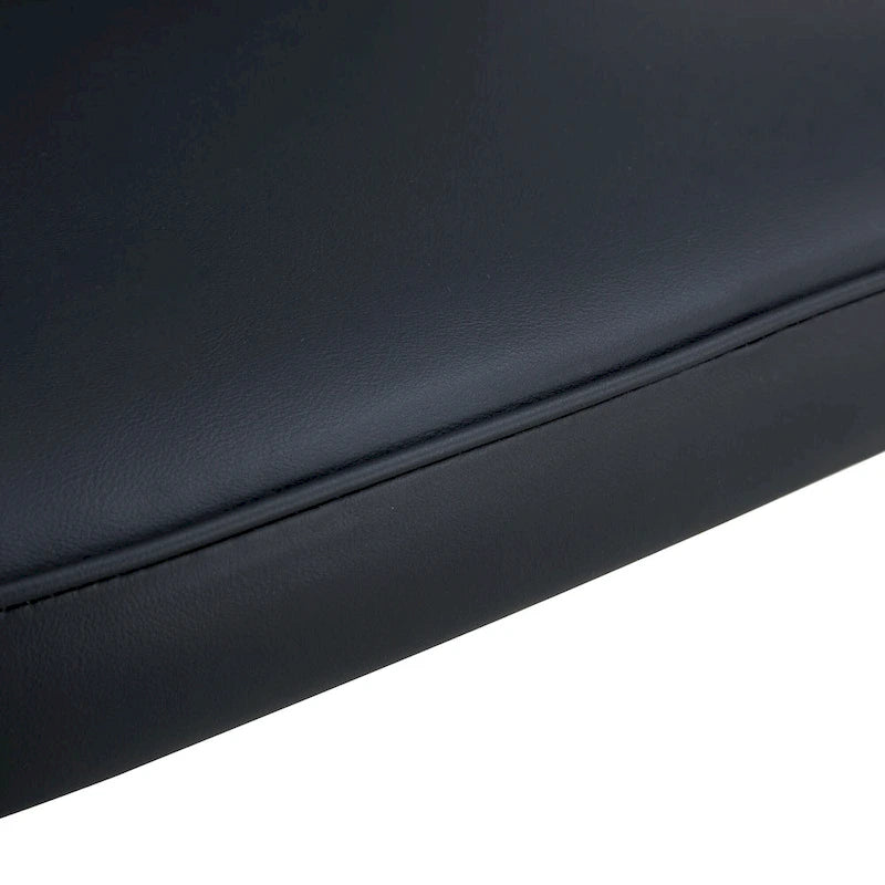 Modern Set of 4 Dining Chairs with Faux Leather Cushioned Backrest Seat Metal Legs, for Dining Room Living Room and Bedroom