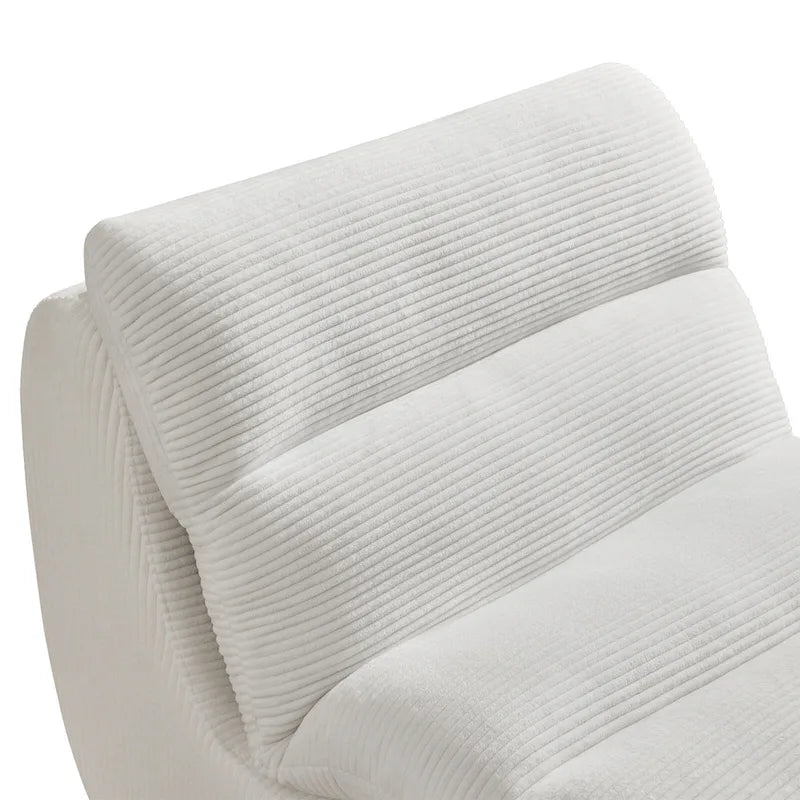 34 Modern Single Sofa Upholstered Sponge Couch with Ottoman for Small Space