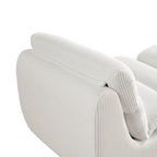 34 Modern Single Sofa Upholstered Sponge Couch with Ottoman for Small Space