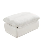 34 Modern Single Sofa Upholstered Sponge Couch with Ottoman for Small Space