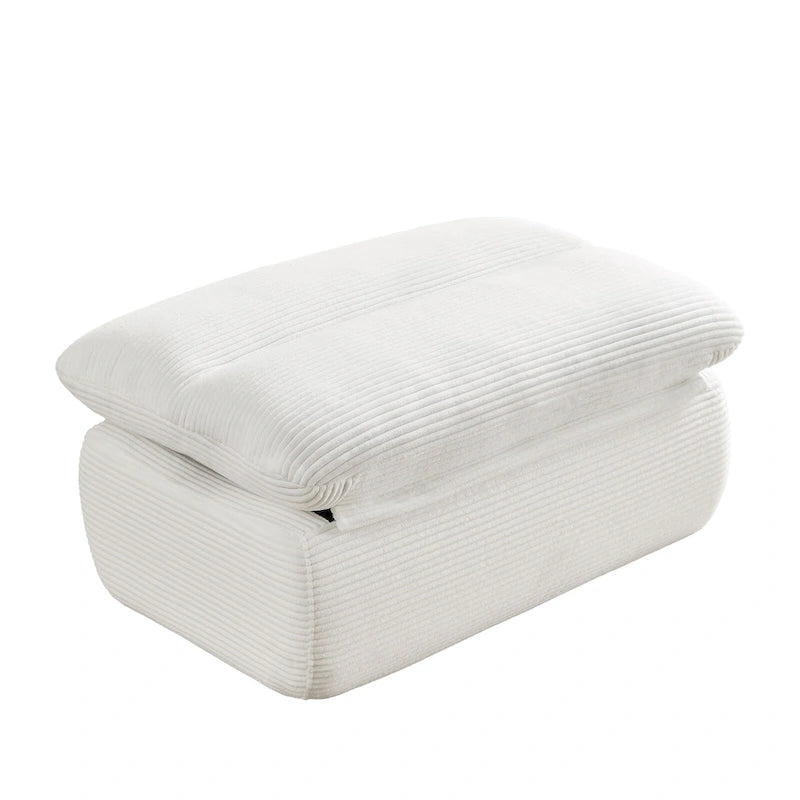 34 Modern Single Sofa Upholstered Sponge Couch with Ottoman for Small Space