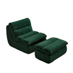34 Modern Single Sofa Upholstered Sponge Couch with Ottoman for Small Space