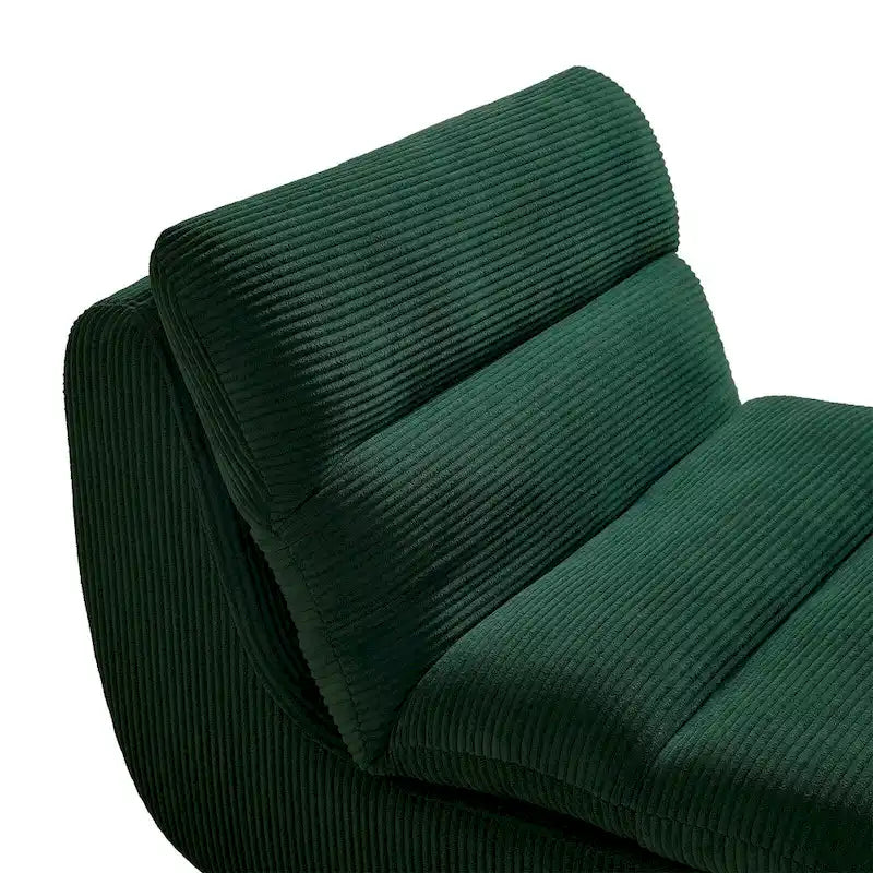 34 Modern Single Sofa Upholstered Sponge Couch with Ottoman for Small Space