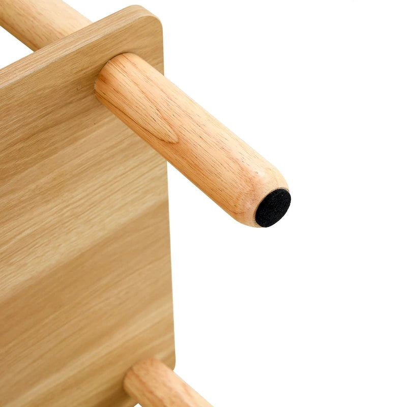 39 Coffee Table with 2-Tier Rubberwood Legs