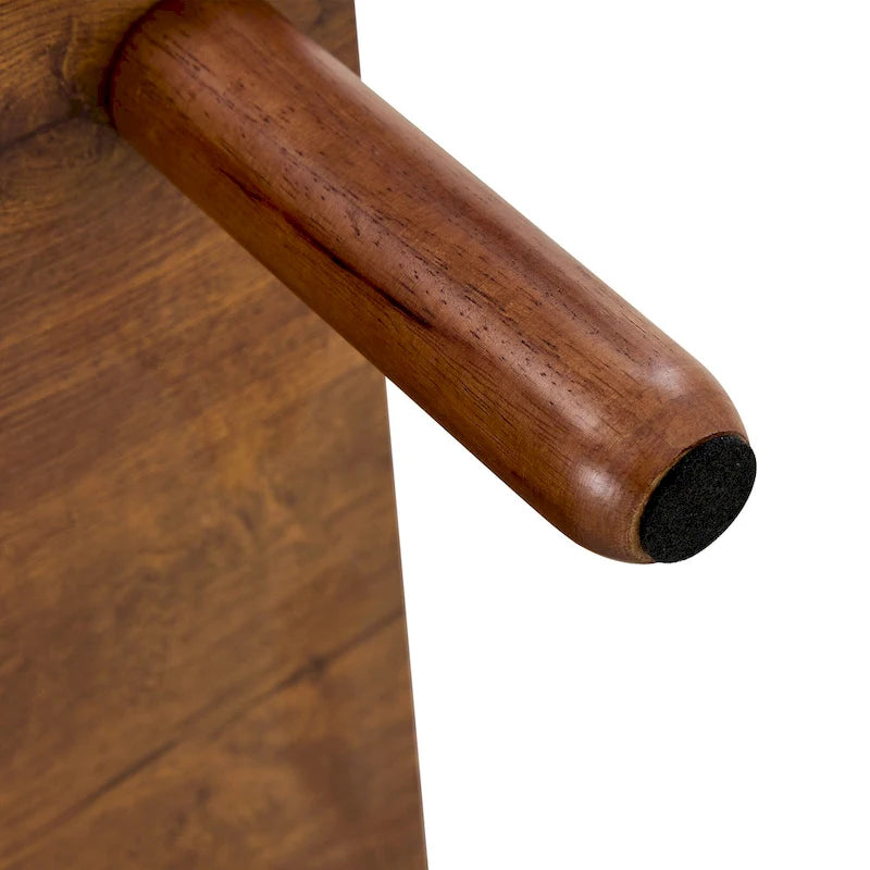 39 Coffee Table with 2-Tier Rubberwood Legs