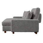74 Wide Upholstered Chaise Lounge Loveseat with Adjustable Backrest