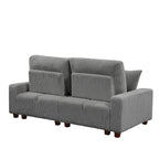 74 Wide Upholstered Chaise Lounge Loveseat with Adjustable Backrest