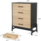 38.6 Tall 4 Drawer Dresser with Storage Freestanding