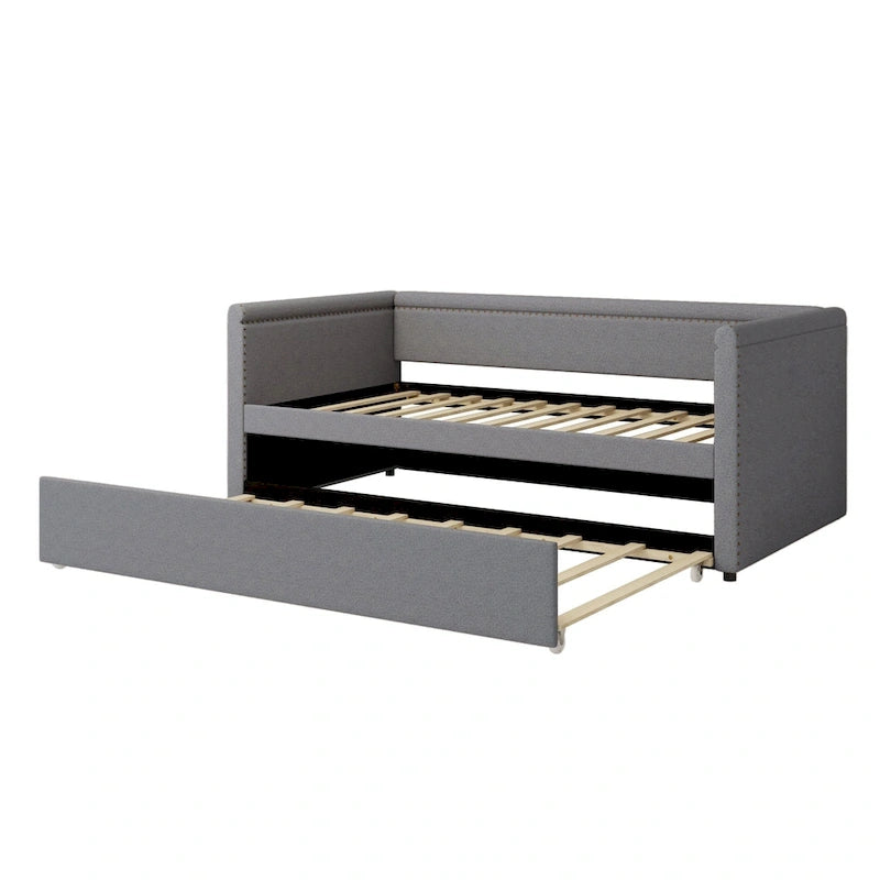 Upholstered Twin Daybed with Trundle
