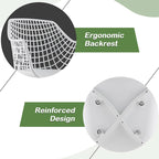 Costway Modern Dining Chair Set of 4 Plastic Shell Hollow withMetal