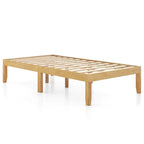 Costway Twin/Full/Queen Size Wooden Platform Bed Frame 14 with Rubber