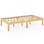 Costway Twin/Full/Queen Size Wooden Platform Bed Frame 14 with Rubber