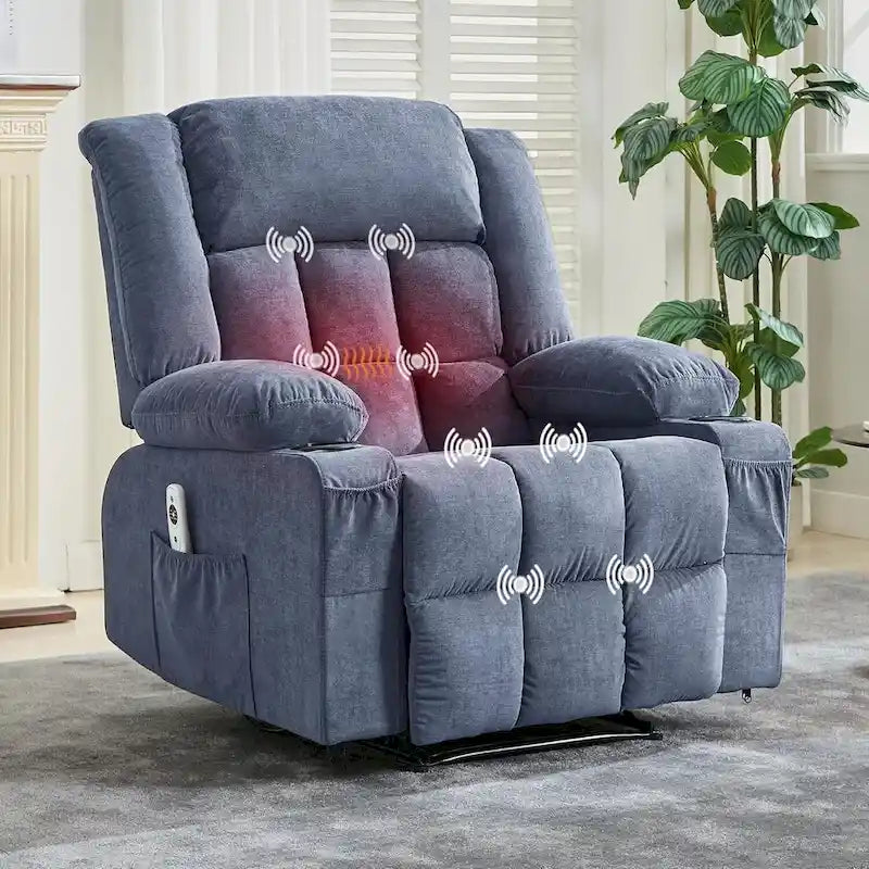 Remote Control Recliner Chair with Heat and Massage
