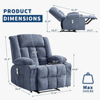 Remote Control Recliner Chair with Heat and Massage