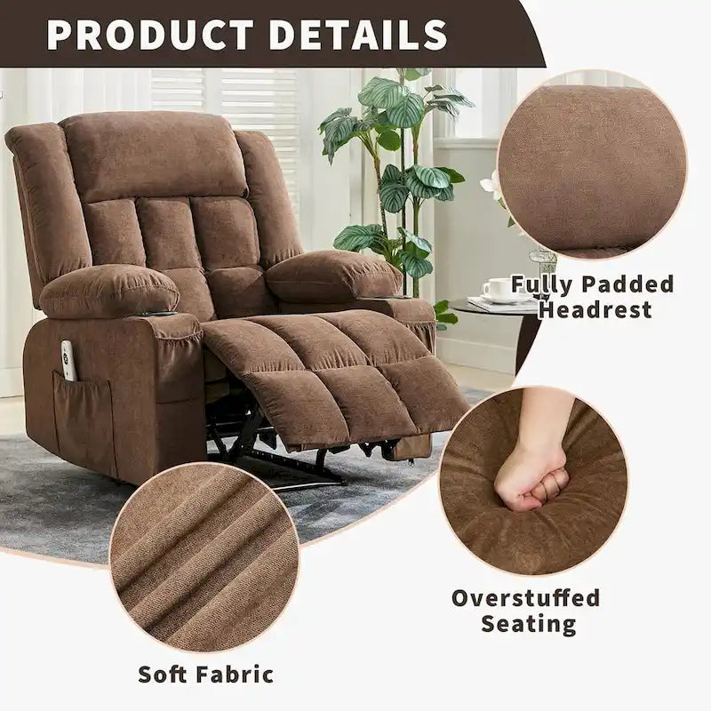 Remote Control Recliner Chair with Heat and Massage