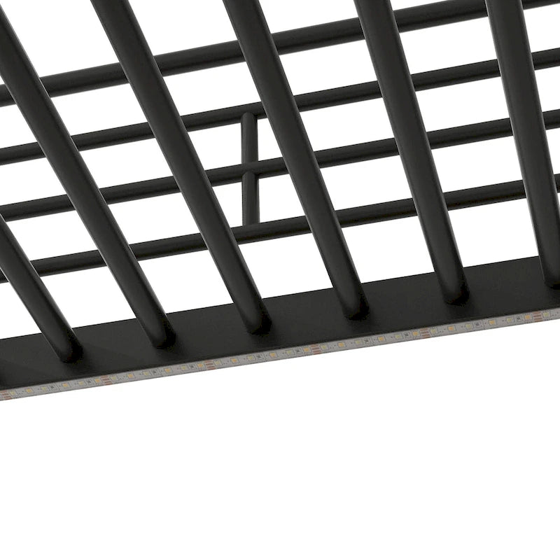 Full Size Loft Bed w/Desk,Storage Staircase,Small Wardrobe,LED Light