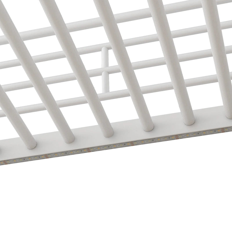 Full Size Loft Bed w/Desk,Storage Staircase,Small Wardrobe,LED Light