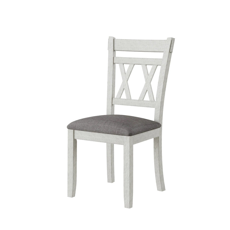 VECELO Solid Wood Dining Chairs with Linen Fabric SeatingKitchen Chairs Set of 2/4/6
