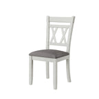 VECELO Solid Wood Dining Chairs with Linen Fabric SeatingKitchen Chairs Set of 2/4/6