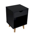 24-Inch Wood 2-Drawer Nightstand Modern Bedside or End Table with Storage