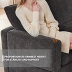 L-Shape Modular Sectional Sofa, 4 Seat Chenille Sectional Couch