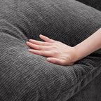 L-Shape Modular Sectional Sofa, 4 Seat Chenille Sectional Couch