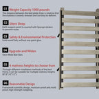 Light Grey King Size Luxury Upholstered Platform Bed with Removable Cushion and Solid Wood Frame