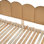 Gray Twin Size Bed with Arched Roof and Trundle