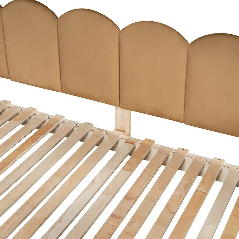 Gray Twin Size Bed with Arched Roof and Trundle