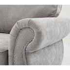 109.5 Chenille 6-Seater L-Shaped Sectional Sofa with Rivets Decorated Rolled Armrests,Cushions, and Wood Frame