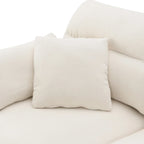 110 L-Shaped 5 Seater Sectional Sofa with Removable Ottoman, Cloud Chenille Upholstery and 5 Pillows