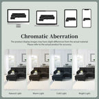 110 L-Shaped 5 Seater Sectional Sofa with Removable Ottoman, Cloud Chenille Upholstery and 5 Pillows