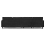 110 L-Shaped 5 Seater Sectional Sofa with Removable Ottoman, Cloud Chenille Upholstery and 5 Pillows