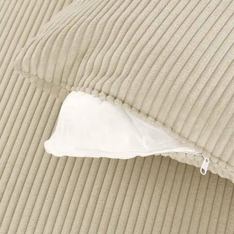 102 Corduroy Modern 3-Seater Sofa Deep Seat with Cup Holders & Phone Holder