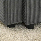 102 Corduroy Modern 3-Seater Sofa Deep Seat with Cup Holders & Phone Holder