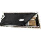 King Upholstered Platform Bed with Button Tufted Linen Headboard