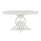 Antique White Retro 5-Piece Wooden Dining Table Set with Extendable Table & 4 Chairs