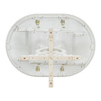 Antique White Retro 5-Piece Wooden Dining Table Set with Extendable Table & 4 Chairs