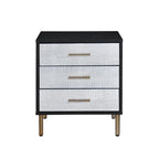 3-Drawer Solid Wood Bachelors Chest, Storage Cabinet with Solid Wood Handle for Bedroom, Living Room