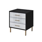 3-Drawer Solid Wood Bachelors Chest, Storage Cabinet with Solid Wood Handle for Bedroom, Living Room