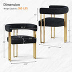 Chenille Upholstered Armchair (Set of 2)