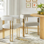 Chenille Upholstered Armchair (Set of 2)