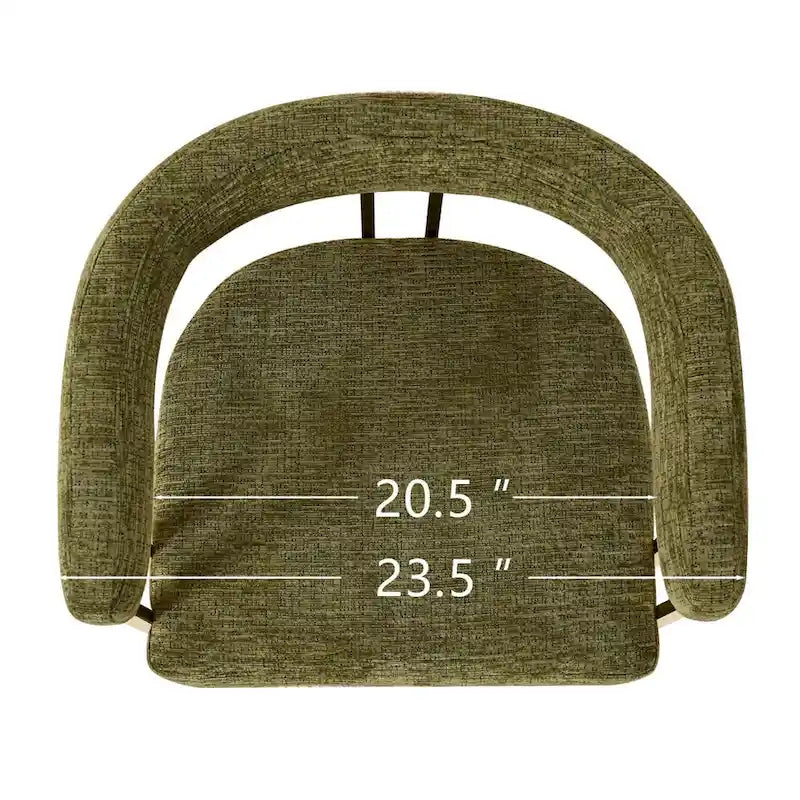 Chenille Upholstered Armchair (Set of 2)