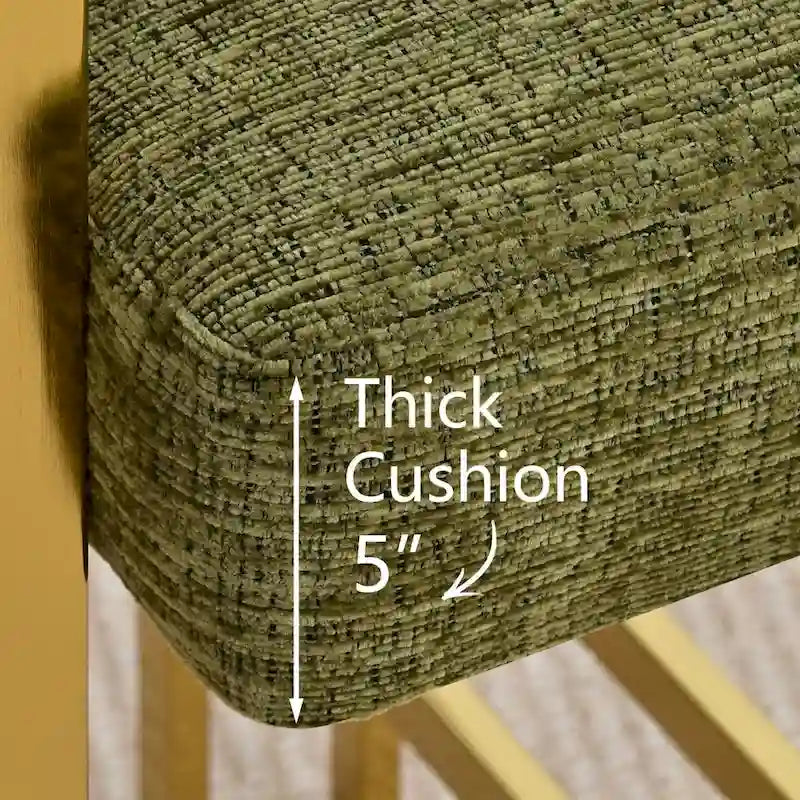 Chenille Upholstered Armchair (Set of 2)